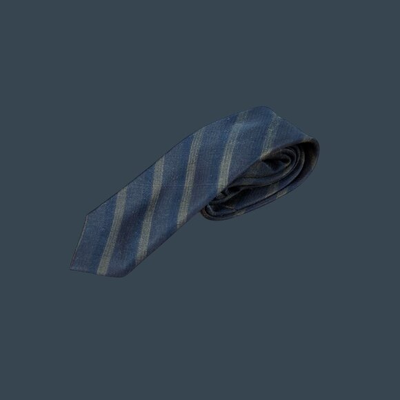 Superba Focus Mens Black & Gold Striped Polyester Tie 52" Long Washable - Picture 1 of 5